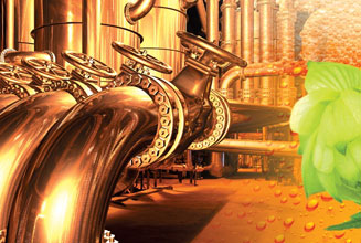 ventil, dampf, eichbaum